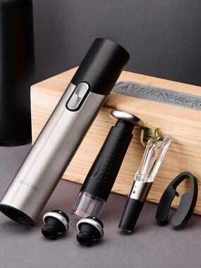 CIRCLE JOY 7-in-1 Electric Wine Opener Set w/ Charging Base | New NWOB